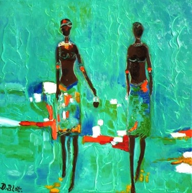 Painting titled "Route africaine" by Kévin Blot, Original Artwork, Other