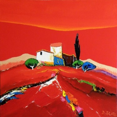 Peinture intitulée "Le vieux moulin" par Kévin Blot, Œuvre d'art originale, Huile