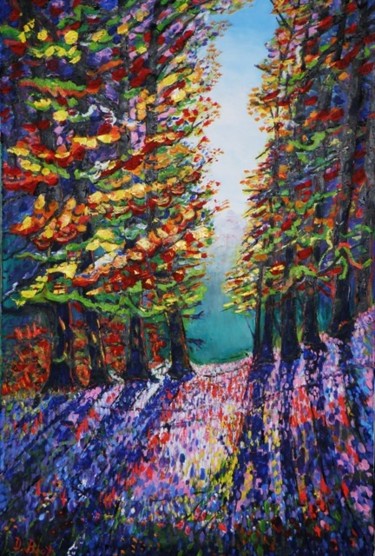 Peinture intitulée "Un début d'automne" par Kévin Blot, Œuvre d'art originale, Huile