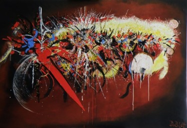 Peinture intitulée "Le combat de Vlamin…" par Kévin Blot, Œuvre d'art originale, Acrylique