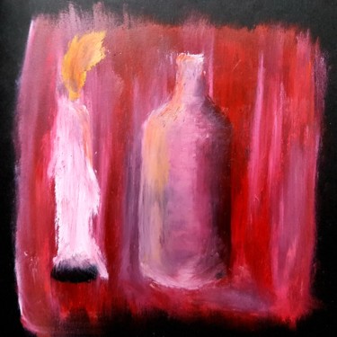 Painting titled "Red" by Daniel Darie, Original Artwork, Oil