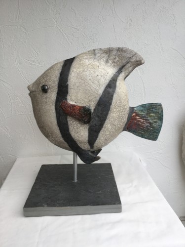 Sculpture intitulée "poisson" par Dan, Œuvre d'art originale, Céramique