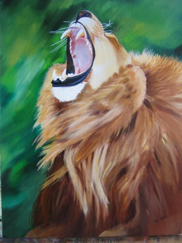 Painting titled "lion" by Daniele Calendini, Original Artwork