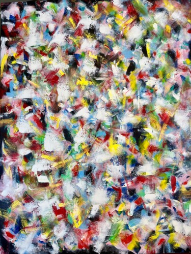 Картина под названием ""Rain"" - Daniele Calvani, Подлинное произведение искусства, Акрил Установлен на Деревянная рама для…