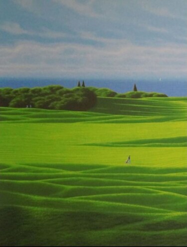 Отпечатки и Гравюры под названием "Deep Green (A)" - Daniele Fissore, Подлинное произведение искусства, Шелкография