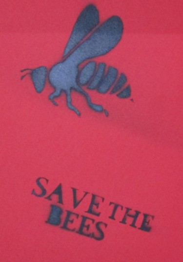 Painting titled "Save the Bees" by Daniele Fratini, Original Artwork, Spray paint