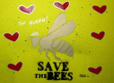Painting titled "The Queen Save the…" by Daniele Fratini, Original Artwork, Spray paint