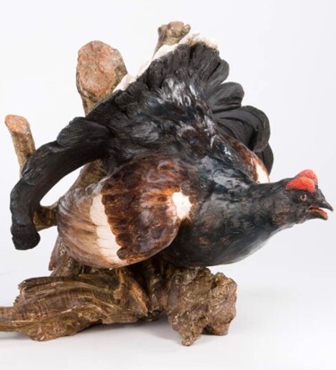 Sculpture intitulée "Gallo Forcello" par Daniele Giusberti, Œuvre d'art originale, Coulage