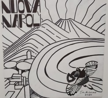 Disegno intitolato "Nuova Napoli" da Daniele Lorizio, Opera d'arte originale, incisione