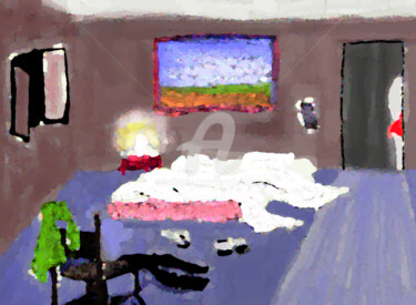 Pintura intitulada "la camera, dopo.jpg" por Daniele Milani, Obras de arte originais