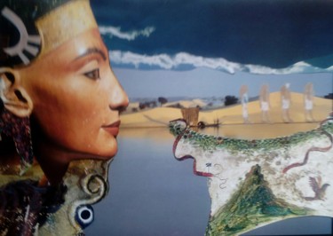 Collages intitulée "Le Nil (n°199)" par Daniele Passemar, Œuvre d'art originale, Papier