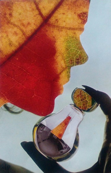 Collages intitulée "Parfum de feuilles…" par Daniele Passemar, Œuvre d'art originale, Découpages