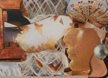 Collages intitulée "LE REGARD (n°37)" par Daniele Passemar, Œuvre d'art originale, Découpages