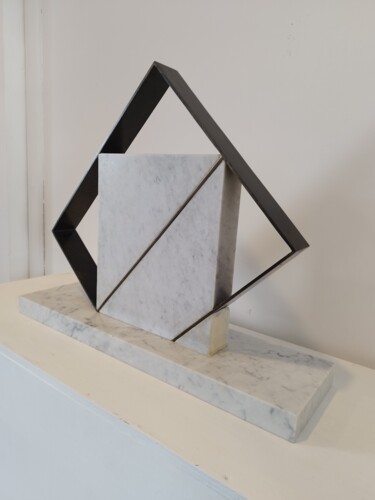 Скульптура под названием "Composizione quattro" - Daniele Ruffini, Подлинное произведение искусства, Камень