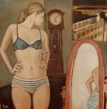 Painting titled "Riflessione" by Daniele Baron, Original Artwork