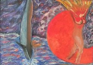 Pittura intitolato "Acqua e fuoco" da Daniele Di Lena, Opera d'arte originale