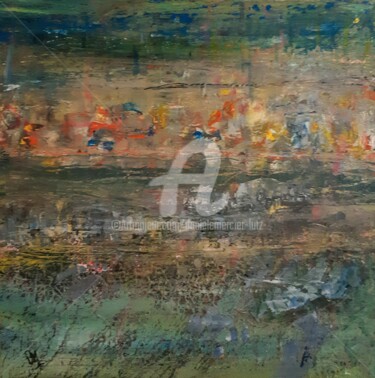 Peinture intitulée "NIGHT SHORE" par Danièle Mercier-Lutz, Œuvre d'art originale, Acrylique