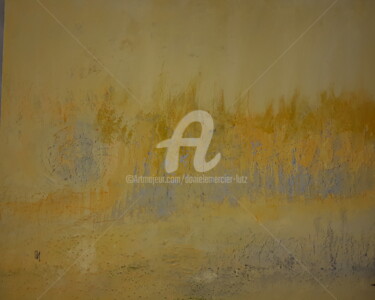 Картина под названием "PAYSAGE ARIDE" - Danièle Mercier-Lutz, Подлинное произведение искусства, Акрил Установлен на Деревянн…