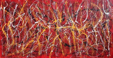 Painting titled "Abstract grande tai…" by Daniel Ene, Original Artwork, Enamel