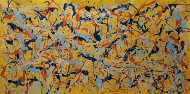 Painting titled "Abstract grande tai…" by Daniel Ene, Original Artwork, Enamel