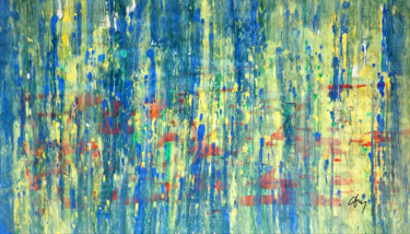 Картина под названием "Abstract movement 7" - Daniel Ene, Подлинное произведение искусства, Акрил