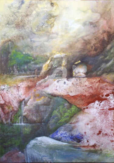 Pittura intitolato "TROGLODYTE Pigments" da Daniele Sanchez Dsz, Opera d'arte originale, Acrilico Montato su Telaio per bare…