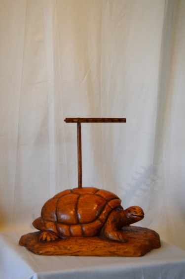 Sculpture titled "La tortue branchée" by Daniel Haran, Original Artwork