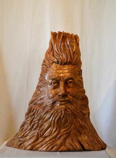 Sculpture titled "Le génie de la forêt" by Daniel Haran, Original Artwork