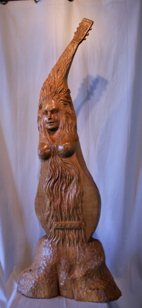 Sculpture titled "Femme Guitare" by Daniel Haran, Original Artwork