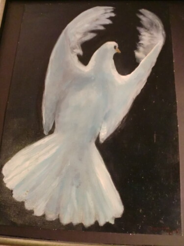 Peinture intitulée "colombe" par Daniella Pons, Œuvre d'art originale