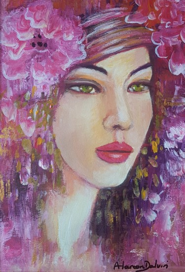 Painting titled "Peinture figurative…" by Danielle Alarcon Dalvin, Original Artwork, Acrylic