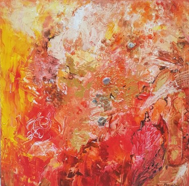 Painting titled "Abstrait peinture m…" by Danielle Alarcon Dalvin, Original Artwork, Acrylic