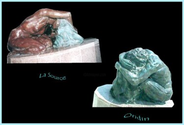 Sculpture intitulée "Fontaines de Langon" par Danielle Bigata, Œuvre d'art originale