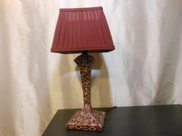 Design intitulée "LAMPE AFRIQUE" par Nanacha, Œuvre d'art originale, Luminaire