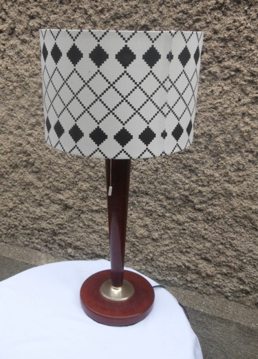 Design intitulée "LAMPE JACQUARD" par Nanacha, Œuvre d'art originale, Luminaire