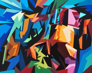 Malerei mit dem Titel "Symphonie" von Danielle Braillon (DANIELL), Original-Kunstwerk, Öl