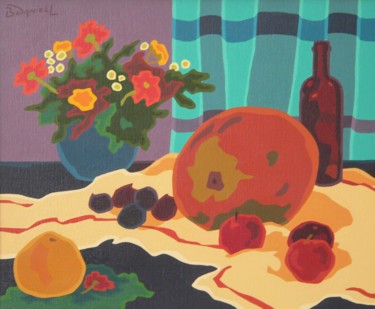 Schilderij getiteld "Le potimaron" door Danielle Braillon (DANIELL), Origineel Kunstwerk, Olie