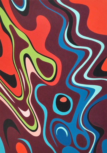 Malerei mit dem Titel "Ectoplasme" von Danielle Braillon (DANIELL), Original-Kunstwerk, Öl