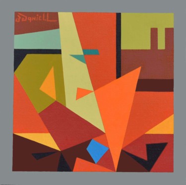 Peinture intitulée "Square" par Danielle Braillon (DANIELL), Œuvre d'art originale, Huile