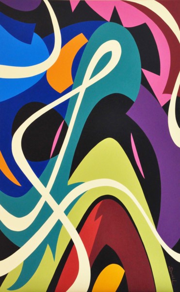 Malerei mit dem Titel "Musique" von Danielle Braillon (DANIELL), Original-Kunstwerk, Öl