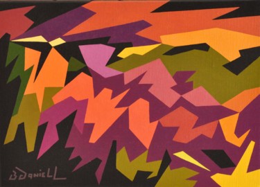 Peinture intitulée "Lande" par Danielle Braillon (DANIELL), Œuvre d'art originale, Huile