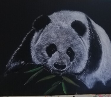 Painting titled "Panda" by Danielle D'Alife, Original Artwork, Acrylic