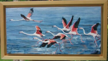 Painting titled "En Camargue: les fl…" by Danielle De  Block, Original Artwork