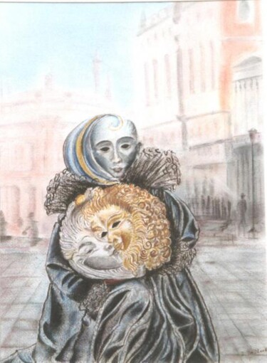 Painting titled "Carnaval de Venise:…" by Danielle De  Block, Original Artwork