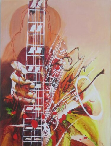 Painting titled "Jazz melody   (pas…" by Danielle De  Block, Original Artwork