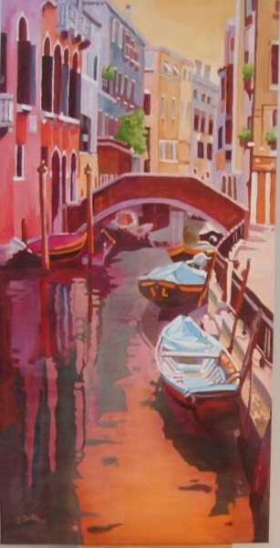 Painting titled "Ce soir à Venise" by Danielle De  Block, Original Artwork