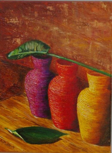 Painting titled "Air du Sud: Callas" by Danielle De  Block, Original Artwork