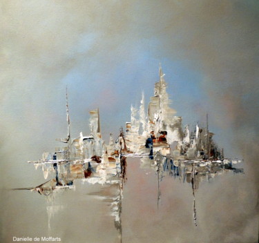 Painting titled "Mont Saint Michel" by Danielle De Moffarts, Original Artwork, Acrylic