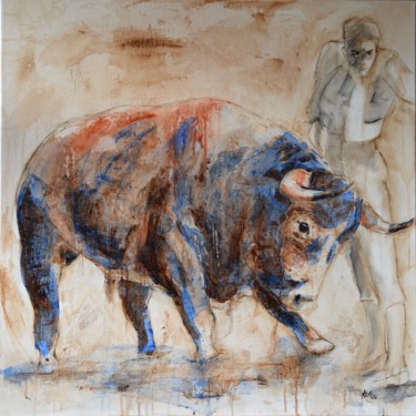 Peinture intitulée "Toro IV" par Danielle Dumestre, Œuvre d'art originale, Acrylique Monté sur Châssis en bois