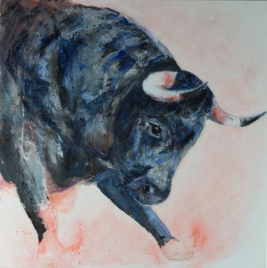 Painting titled "Toro VI" by Danielle Dumestre, Original Artwork, Acrylic Mounted on Wood Stretcher frame